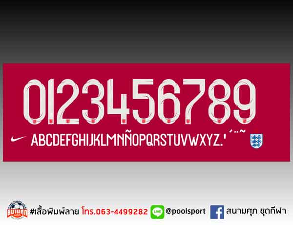 แบบฟอนต์-เสื้อพิมพ์ลาย-England-Mo2019