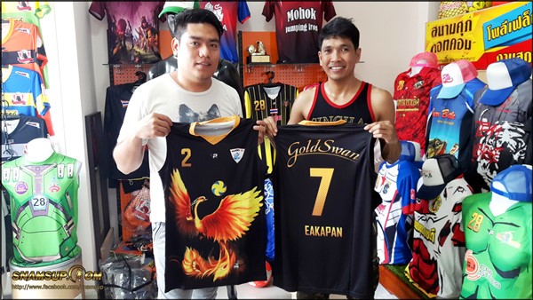 เสื้อวอลเลย์บอลพิมพ์ลาย-Gold-Swan